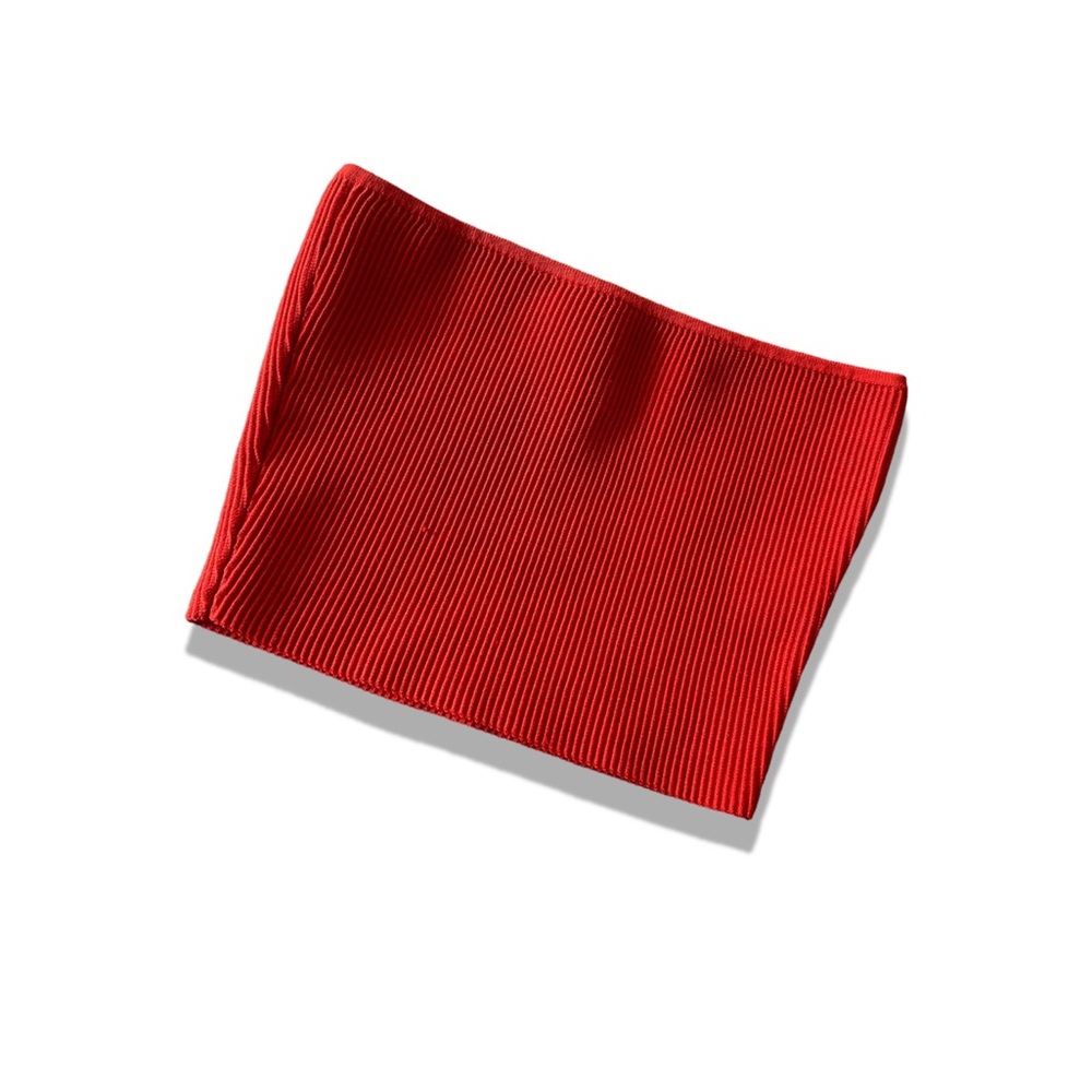 BABATON red sculpt knit tube top